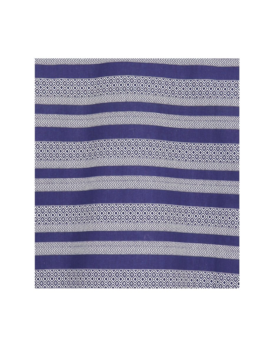 Blue Strip Cotton Short Sleeve Shirt